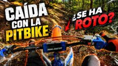 Ville Vlog se cae cuesta abajo estrenando la nueva pitbike