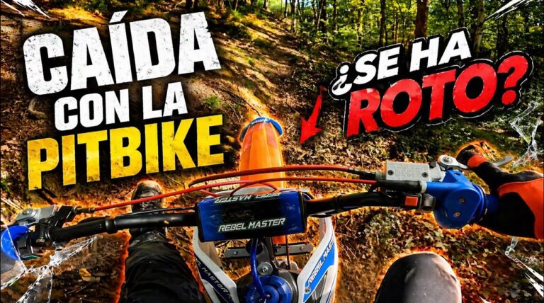 Ville Vlog se cae cuesta abajo estrenando la nueva pitbike